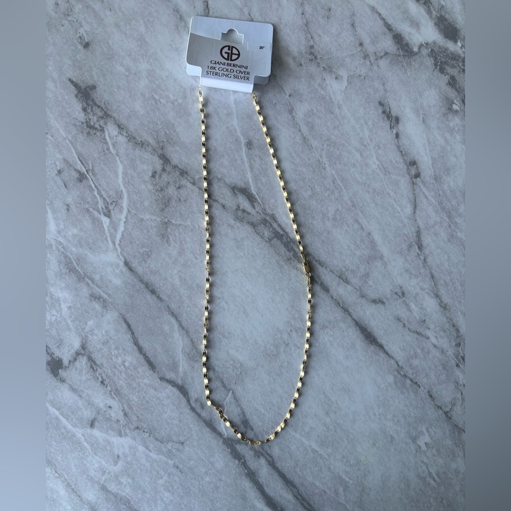 NWT Giani Bernini 18k Gold Over Sterling Silver Necklace 20 inch necklace